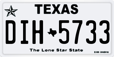 TX license plate DIH5733
