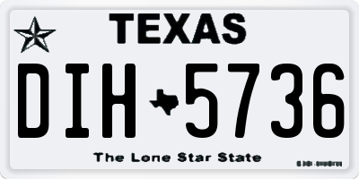TX license plate DIH5736