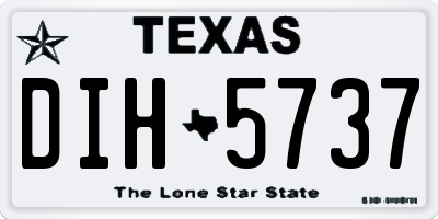TX license plate DIH5737