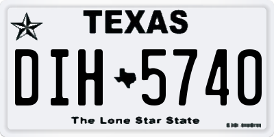 TX license plate DIH5740