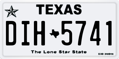 TX license plate DIH5741