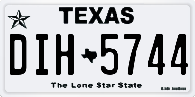 TX license plate DIH5744