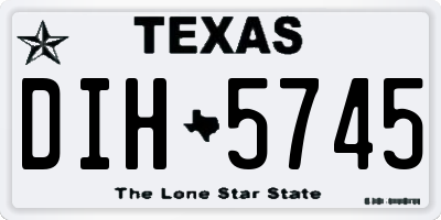 TX license plate DIH5745