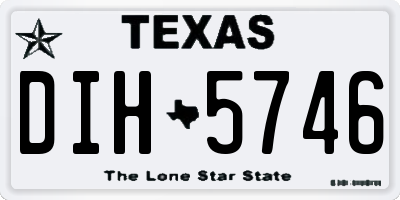 TX license plate DIH5746