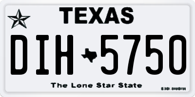 TX license plate DIH5750