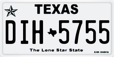 TX license plate DIH5755