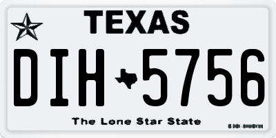 TX license plate DIH5756