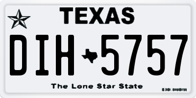 TX license plate DIH5757