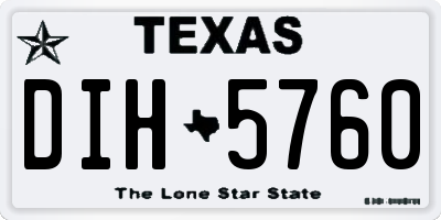 TX license plate DIH5760