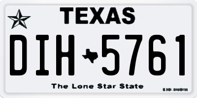 TX license plate DIH5761