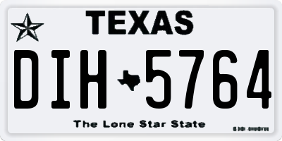 TX license plate DIH5764