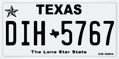 TX license plate DIH5767