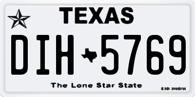 TX license plate DIH5769