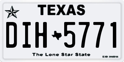 TX license plate DIH5771