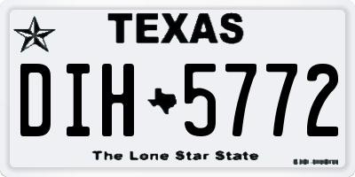 TX license plate DIH5772
