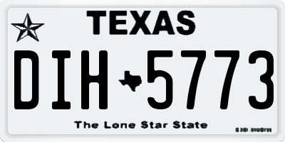 TX license plate DIH5773