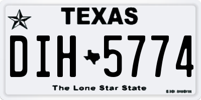 TX license plate DIH5774