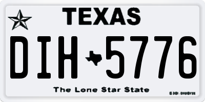TX license plate DIH5776