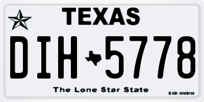 TX license plate DIH5778