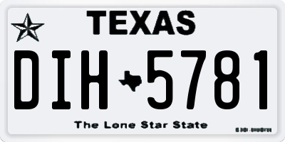 TX license plate DIH5781