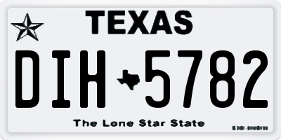 TX license plate DIH5782