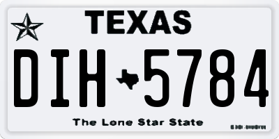 TX license plate DIH5784