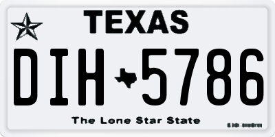 TX license plate DIH5786