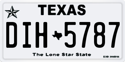 TX license plate DIH5787