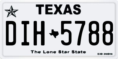 TX license plate DIH5788