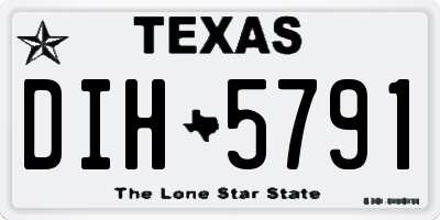 TX license plate DIH5791