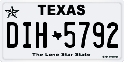 TX license plate DIH5792