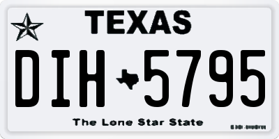TX license plate DIH5795