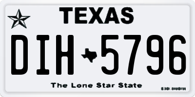 TX license plate DIH5796