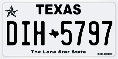 TX license plate DIH5797