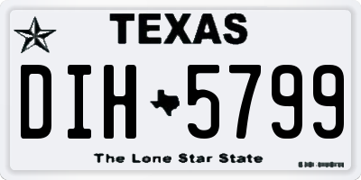TX license plate DIH5799