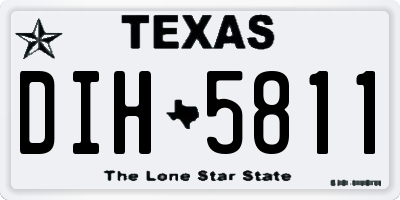 TX license plate DIH5811
