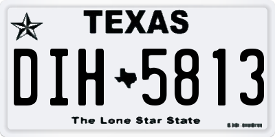 TX license plate DIH5813