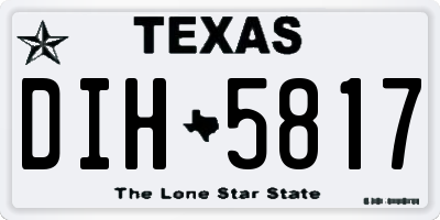 TX license plate DIH5817
