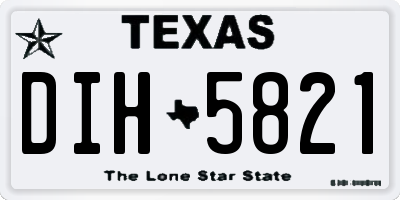 TX license plate DIH5821