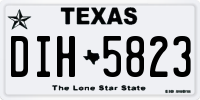 TX license plate DIH5823