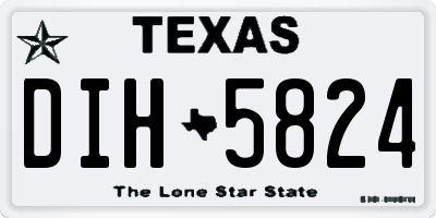 TX license plate DIH5824