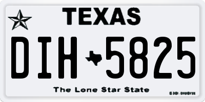 TX license plate DIH5825