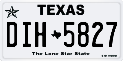 TX license plate DIH5827