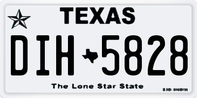 TX license plate DIH5828