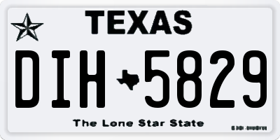 TX license plate DIH5829