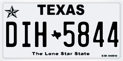 TX license plate DIH5844