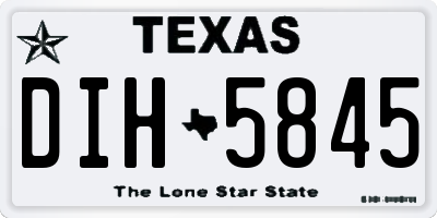 TX license plate DIH5845