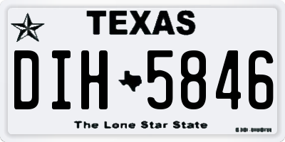 TX license plate DIH5846
