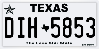 TX license plate DIH5853