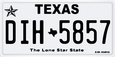 TX license plate DIH5857